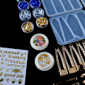 Miniatyrbild 2 av 6: Hårklämma silikonform konst, DIY handgjord flicka hårklämma kristall droppform set, A