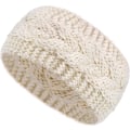 Miniatyrbilde 1 av 5: Beige - Dame Vinter Hodebånd Vridde Ull Hodebånd Øremuff Hår