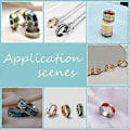 Miniatyrbilde 5 av 5: Sett med 6 Rillede Fingerringer Moderne Tomme Ringer DIY Ringer Materiale Rustfritt Stål Materiale Egnet for DIY Ringer Gold