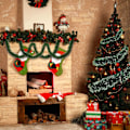Miniatyrbillede 3 af 5: 5 stk. 2 m juleguirlande sneguirlande klassisk twistguirlande skinne
