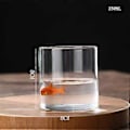 Miniatyrbild 3 av 3: Klar Glasvas Blomvas Minimalistisk Glasvas Cylinderformad Blomvas för Bröllop Vardagsrum Dekorativ Gåva 8x8cm
