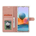 Miniatyrbillede 4 af 5: For Xiaomi Redmi Note 10 Pro Forwenw F1 Series Læder Etui Rose Gold