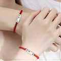 Miniatyrbillede 4 af 5: 2 stk. Kabbalah Rød Snor Rødt Reb Tilbehør Håndlavede Simple Matchende Armbånd Lykkebringende Kabbalah Justerbart Armbånd