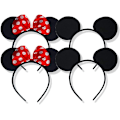 Miniatyrbild 1 av 5: Set med 4 Mickey Mouse-öron pannband Minnie Mouse-öron Dam Flickor