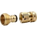 Miniatyrbillede 3 af 5: 2 stk. Have Slange Hurtigkobling 3/4 Tommer Messing Han Gevind Slange