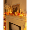 Miniatyrbilde 5 av 5: Høstgirlander med lys - 30 LED-belyst høstgirlander for mantel
