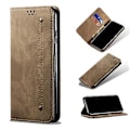 Miniatyrbillede 1 af 5: Denimtekstur PU-telefoncover til Samsung Galaxy A13 5G/4G/A04/A04S Khaki