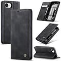 Til iPhone 16e Wallet Case CASEME 013 Serie PU Læder Telefon Cover Stativ Black
