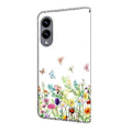 Miniatyrbillede 5 af 5: Læderetui med mønstertryk, pung, stativ og flip-cover til Samsung Galaxy S25 Edge Flowers and Grass