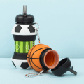 Pikkukuva 5 / 5: 500ML 17oz Retractable Kids Water Bottle with Carabiner Sport Tr