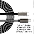 Miniatyrbild 3 av 5: PD240W USB C-kabel Stöder 20 Gbps Dataöverföring 4K Video Ljudutgång för Bärbara Datorer Telefoner för Hemmakontor Resor 2m