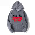 Stranger Things Trykket Pullover Hettegenser med Fleecejakke - Mørkegrå - Størrelse L Dark Gray L