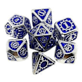 Miniatyrbillede 4 af 5: 7 stk./pakke Polyhedral Zinklegering til Drageskæl DnD RPG Brætspil Terninger (08) 8