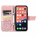 Miniatyrbillede 3 af 5: Butterfly Love Flower Læder Etui Til iPhone 13 mini Rose Gold