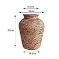 Miniatyrbild 3 av 5: Retro Rattan Blomkruka Buketthållare Dekorativ Korg s()