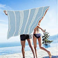Miniatyrbilde 5 av 5: Fint Fiber Strandhåndkle Lett Badehåndkle Sandstrandteppe Reise Svømmebasseng Multifunksjonelt Håndkle 90x180 cm
