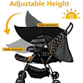 Miniatyrbillede 5 af 5: Universal barnevognssolskærm Anti-UV UPF50+ Canopy Auv