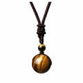 14mm Vintage Mode Handstickad Tigeröga Sten Halsband