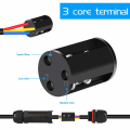 Miniatyrbillede 5 af 5: 3-polet gennemgangs IP68 vandtæt elektrisk stik M20*1.5