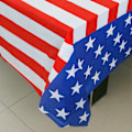 Miniatyrbild 1 av 3: Bordsdukar, 2-pack Amerikansk flagga plast bordsöverdrag (54\" x 10