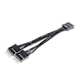 Pikkukuva 5 / 5: 10CM USB-emolevyn kaapeli USB-liittimen jatkokaapeli 9-nastainen 1 naaras - 2 uros Y-jakokaapeli 10 cm