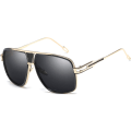Pikkukuva 1 / 5: Ylisuuret klassiset mustat aurinkolasit Goggle Retro Gold Alloy