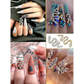 Miniatyrbilde 3 av 5: 10 stk. Slange Negle Charms 3D Slange Rhinestone Neglekunst Charms D