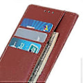 Miniatyrbild 5 av 5: Plånboksfodral för Motorola Edge 60 Fusion 5G PU Läder Telefonskal Litchi Textur Brown