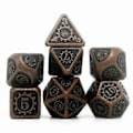 Miniatyrbild 2 av 5: 7 st/förpackning Polyedrisk zinklegering för Dragon Scales DnD RPG brädspelstärningar (03) 3