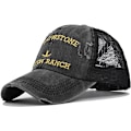 Miniatyrbillede 1 af 5: Hestehale Hat Vintage Vasket Distressed Mesh Dame Baseball Cap