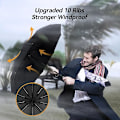 Miniatyrbillede 5 af 5: (Sort) Automatisk sammenklappelig paraply, 10 ribber paraply, kompakt fol
