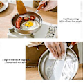 Miniatyrbild 4 av 5: Non-stick Stekpannor Kastruller Kokkärl Omeletter Biff Pannkakor Köksredskap Rostfritt Stål Platt Botten Lättanvända Pannor 12cm