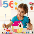 Miniatyrbild 5 av 5: Fågelhus-kit för DIY, 2 set ofärdiga fågelhus i trä för