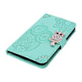 Miniatyrbillede 4 af 5: Til Samsung Galaxy S24 FE Wallet Case Ugle Blomst Præget Rhinestone Læder Cover Style C