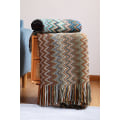 Miniatyrbild 3 av 5: Bohemian Throw Blanket Luftkonditionering Tupplursfilt Tjock Soffa Bl