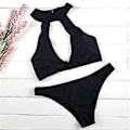 Miniatyrbilde 5 av 5: Bikinisett i store størrelser, badetøy dame, ensfarget badedrakt, sexy badedrakt, L/for M/S/XL M M