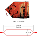 Miniatyrbilde 2 av 5: 1 stk. Castle Tassel Runner Duks, Halloween Duks, for