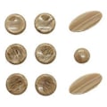 Pikkukuva 1 / 5: Abalone-näppäinkoristeet, kestävä saksofoninosa, helppo asentaa, saksofonin upotukset, jotka parantavat akustista suorituskykyä Plastic snap khaki