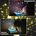 Miniatyrbilde 3 av 5: Stjernehimmel-projektor, LED-projektor for nattlys for barn, 7 farger fargerik romantisk stjernehimmel-prosjektorlampe for barn, belysning, bursdagsgave