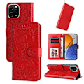 Miniatyrbild 1 av 5: Solros Läder Telefonfodral För Huawei nova Y61 Red