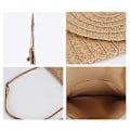 Miniatyrbild 4 av 5: Allsidig Crossbody-väska för kvinnor Enkel handväska Strandväska i halm Axelväska Handgjord Messenger-väska Vardagsväska Beige Beige