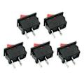 Miniatyrbillede 1 af 5: On-Off KCD11 2Pin 2P Sort Rød Båd Bil Vippekontakt 3A 250V 6A 125V AC Knap KCD1-11 10X15 10X15