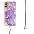 Miniatyrbild 3 av 4: Marmor IMD TPU Mobilskal För Samsung Galaxy A33 5G Purple 002