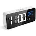 Miniatyrbild 1 av 5: Digital väckarklocka, LED-väckarklocka med snooze-funktion, USB-portar