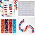 Miniatyrbilde 2 av 5: Lett og Skygge Dominoes Ornament Håndverk Silikonform Egnet for Epoxy Resin DIY Håndverk Smykkefremstilling Hjemmeinnredning Hvit White