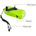 Miniatyrbild 4 av 5: 1st 3 LED Dynamo Handvevlampa för Vandring Camping