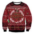 Jule 3D Print Mønster Herre Crew Neck Sweatshirt - Løs Pasform Langærmet Pullover - Style 14 - Størrelse L Style 14 L