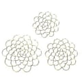 Miniatyrbild 1 av 4: Blomsterarrangemang Rostfritt Stål Hjälpmedel Håller Växterna i Vasen i Ordning för Odling Jordgubbsblomma Golden 3pcs Set