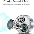 Miniatyrbilde 3 av 5: Berørings Bluetooth Høyttaler med Vanntett Etui, 8t Musikk, Klarere Krystall HD Lyd, Premium Mini Bærbar Bluetooth Høyttaler for iPhone iPad Nettbrett Dusj