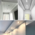 Miniatyrbillede 3 af 5: Sæt med 5 Sorte LED Indbyggede Spotlights, Ekstra Flade, 5W 500LM=50W